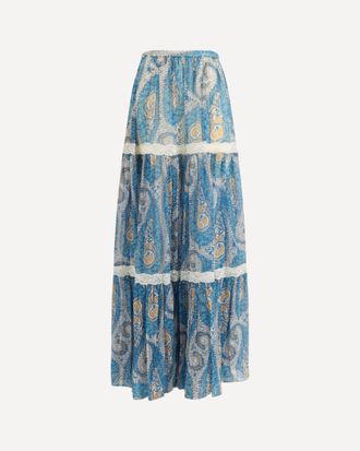 Etro Silk crepon maxi Skirt Female 40