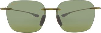 Maui Jim 50mm Polarized Bi-Gradient Square Sunglasses in Olive Olive Green at Nordstrom Rack