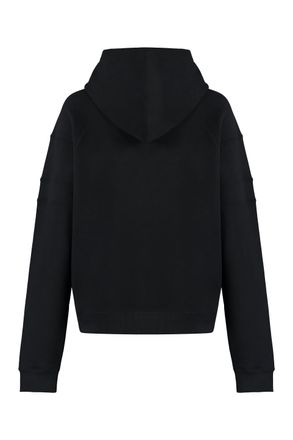 Saint Laurent Womens Black Cotton Hoodie Hoodies