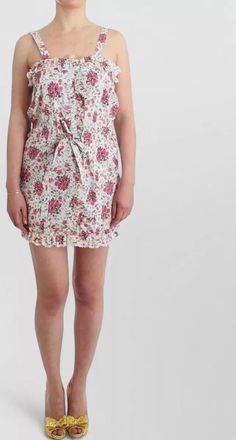 Ermanno Scervino cotton floral-print sleeveless mini dress