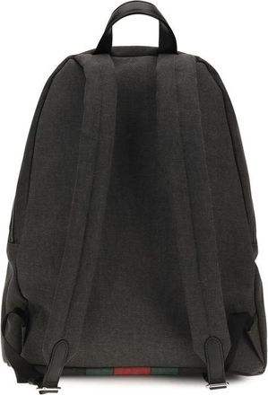 Gucci Mens Black Fabric Backpack