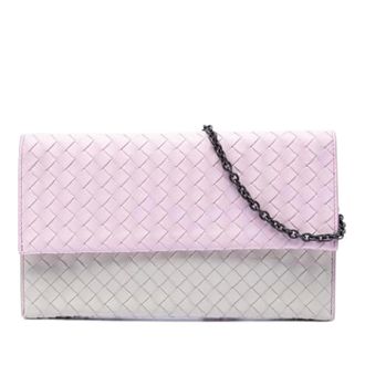 Bottega Veneta Pre-owned Wallet on Chain - Dames - Pre-owned - Roze - Maat: ONE Size Leer