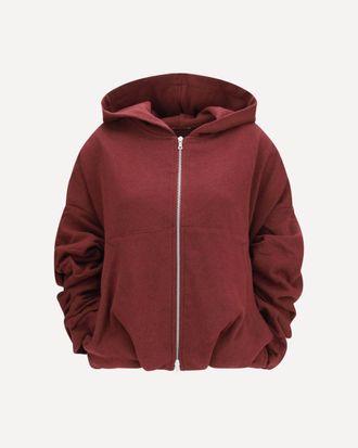 Dries Van Noten Felpa in jersey di cotone drappeggiata Woman XS
