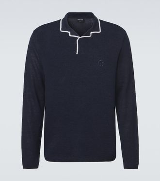 Giorgio Armani Linen and silk polo sweater