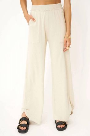 Bloomingdale's Siesta Wide Leg Pants In Oatmilk