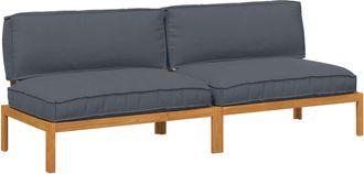 vidaXL Juego De Sof&aacute; 2 Uds. Antracita Madera De Acacia S&oacute;lida Vidaxl