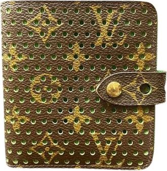Louis Vuitton Pre-owned Wallets, male, Green, Size: ONE SIZE Pre-owned Monogram Compact Zip Wallet