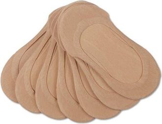 MeMoi Fine Edge 7-Pack Stretch Cotton Liner Socks in Beige at Nordstrom