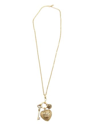 Chloé heart-pendant necklace - women - Brass - One Size - Gold