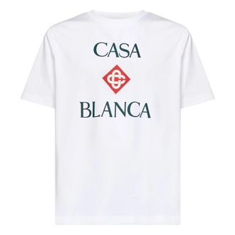 Casablanca T-shirt met ronde hals - Heren - T-shirts - Wit - M - Katoen - Tops