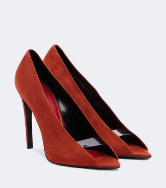 Valentino Garavani Salones peep-toe R&eacute;v&eacute;l&eacute; de ante
