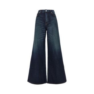 Alaia Wide leg denim pants Woman 28