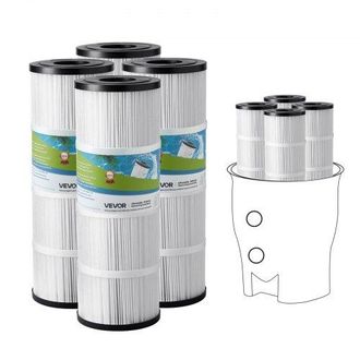 OEM Cartucho De Filtro Para Piscina, Repuesto Para Jacuzzi De 4 X 7,4 M&sup2;, Filtro De Cartucho De Plisado Trilobal Seguro Para Ni&ntilde;os Y Mascotas Compatible C