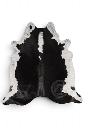 Infinity Leather Natural Cow Leather Black White Cowhide Hairon Rug - Hereford