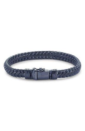 Samuel B. Black Rhodium Chain Bracelet in Silver/Black at Nordstrom Rack, Size 9.5