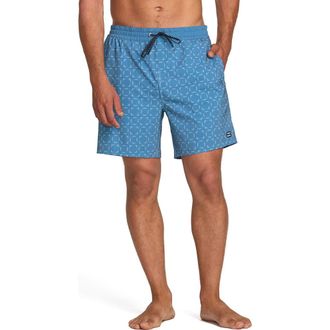 Billabong Lineup Layback Swim Trunks in Cloud Blue at Nordstrom Rack, Size Large