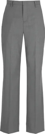 BRIGLIA 1949 Grey Lutetigw Wool Wide-Leg Pants