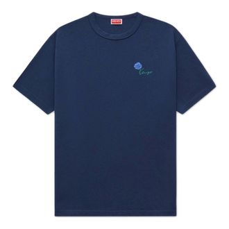 Kenzo Tops, Heren, Blauw, S, Katoen, Tulip T-shirt
