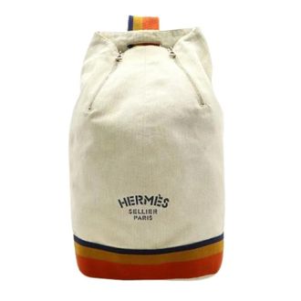 Herm&egrave;s Pre-owned Bucket Bags, female, Beige, Size: ONE SIZE Pre-owned Canvas Cavalier Shoulder Bag