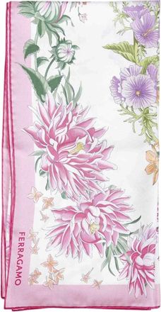 Ferragamo Spring Print Zijden Sjaal - Dames - Zijden sjaals - Veelkleurig - ONE Size - Accessoires