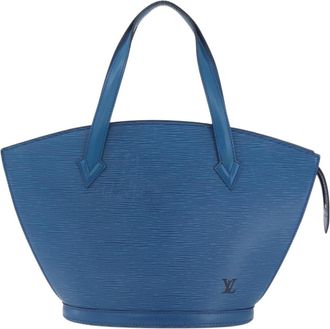 Louis Vuitton Saint Jacques Handbag Epi Leather Blue Leather Handbag (Pre-Owned)