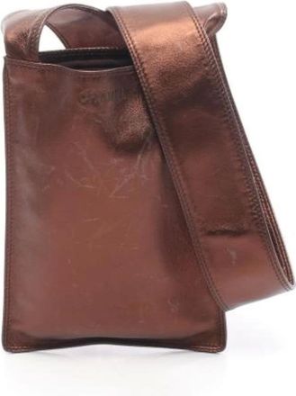 Chanel Pre-owned Cross Body Bags, female, Brown, Size: ONE SIZE Pre-owned Leather Crossbody Bag