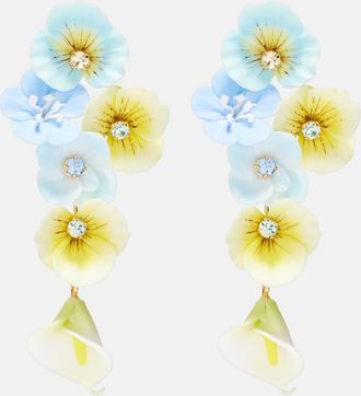 Jennifer Behr Anarosa embellished floral drop earrings