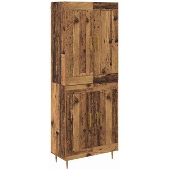 vidaXL Highboard Old Wood 69.5 x 34 x 180 cm Engineered Wood vidaXL
