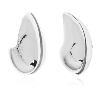 Tory Burch Wave Earrings - Dames - Oorbellen - Grijs - ONE Size - Accessoires