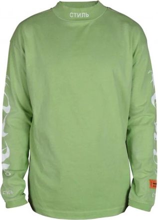 Heron Preston Cotton - Heren - Longsleeves - Groen - XS - Tops