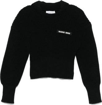 Marine Serre Maglione Half Cardigan - Nero