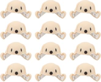 OEM 12 Protectores De Esquinas Para Beb&eacute;s, Pegatinas De Silicona Suave Con Forma De Animales, Perros Lindos, Albaricoque