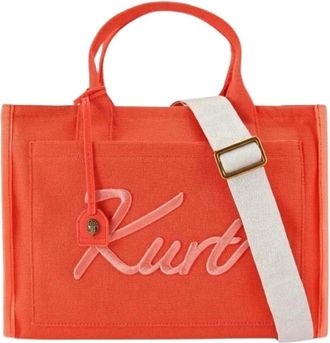 Kurt Geiger Kurt Tote - Dames - Handtassen - Oranje - ONE Size - Katoen - Tassen
