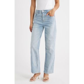 Spanx SPANXshape Authentic 360 High Waist 90s Straight Leg Jeans in Vintage Coastline at Nordstrom, Size X-Large