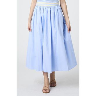 French Connection Cotton Poplin Maxi Skirt in Cashmere Blue at Nordstrom Rack, Size X-Small