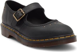 Dr. Martens Flower Mary Jane Flat in Black at Nordstrom, Size 3