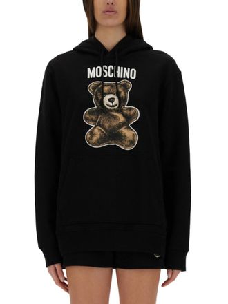 Moschino Black Graphic Hood Sweatshirt