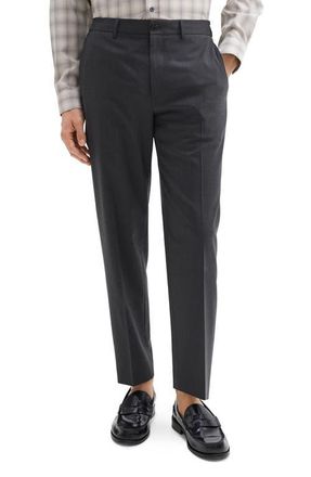 Theory Curtis Motion Wool Blend Pants in Charcoal Melange at Nordstrom, Size 32