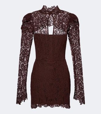 De La Vali Viresco lace cotton-blend corset dress