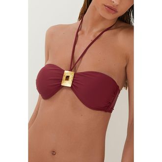 Vix Liza Bandeau Bikini Top in Red at Nordstrom Rack, Size X-Large