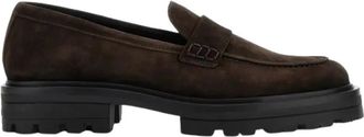 Hogan Mocassino H673 - Heren - Loafers - Bruin - 40 1/2 EU - Leer - Schoenen