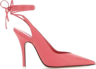 The Attico Pink Leather Venus Pumps