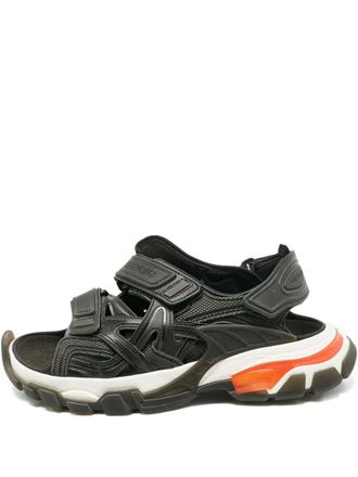Balenciaga touch-strap flat sandals - Black