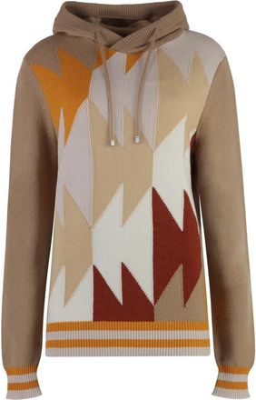 Malo Cashmere Gebreide Hoodie met Ribboorden - Heren - Cashmere truien - Beige - 2XL - Kasjmier - Truien & Vesten