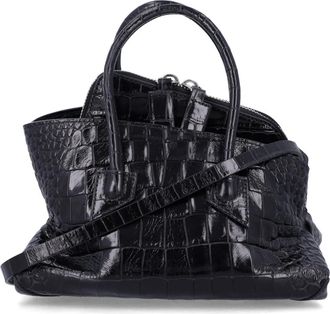 The Attico La Passeggiata Mini - Dames - Handtassen - Zwart - ONE Size - Leer - Tassen