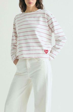 Scalpers Striped T-shirt Patch in Pinkstripes at Nordstrom, Size X-Small Eu