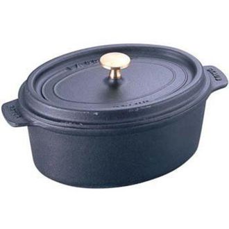 Staub La Cocotte 41cm Oval Schwarz. Gusseisen