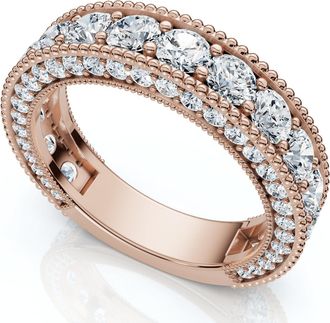 Pompeii3 2 1/4Ct Diamond Vintage Wedding Anniversary Ring 14k Gold or Platinum Lab Grown