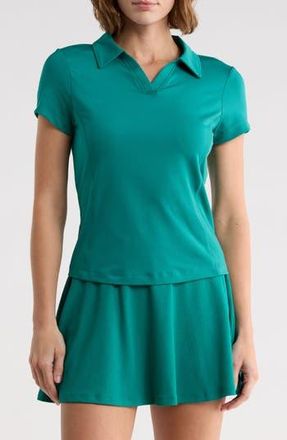 Marika Ellie Short Sleeve Polo in Quetzal Green at Nordstrom Rack, Size X-Small