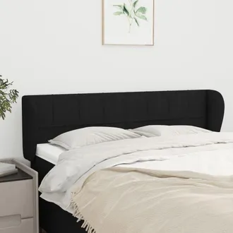 vidaXL Cabecero De Tela Negro 147x23x78/88 Cm Vidaxl